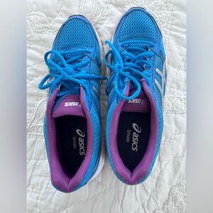 Asics Blue and Purple Women's Athletic Shoes